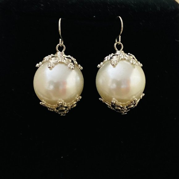 💖 Large fashion Bobble Pearls Necklace and Matching Earrings /NS62 - Picture 5 of 5